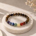 Seven Chakra Tiger Eye Bracelet