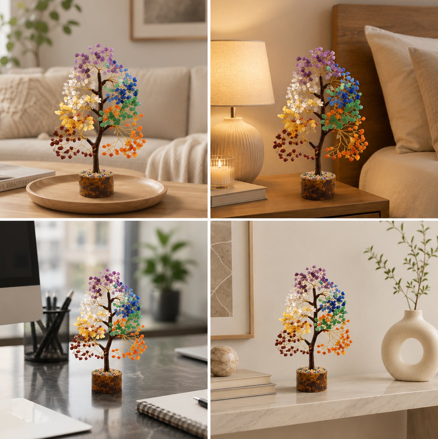 Seven Chakra Crystal Tree