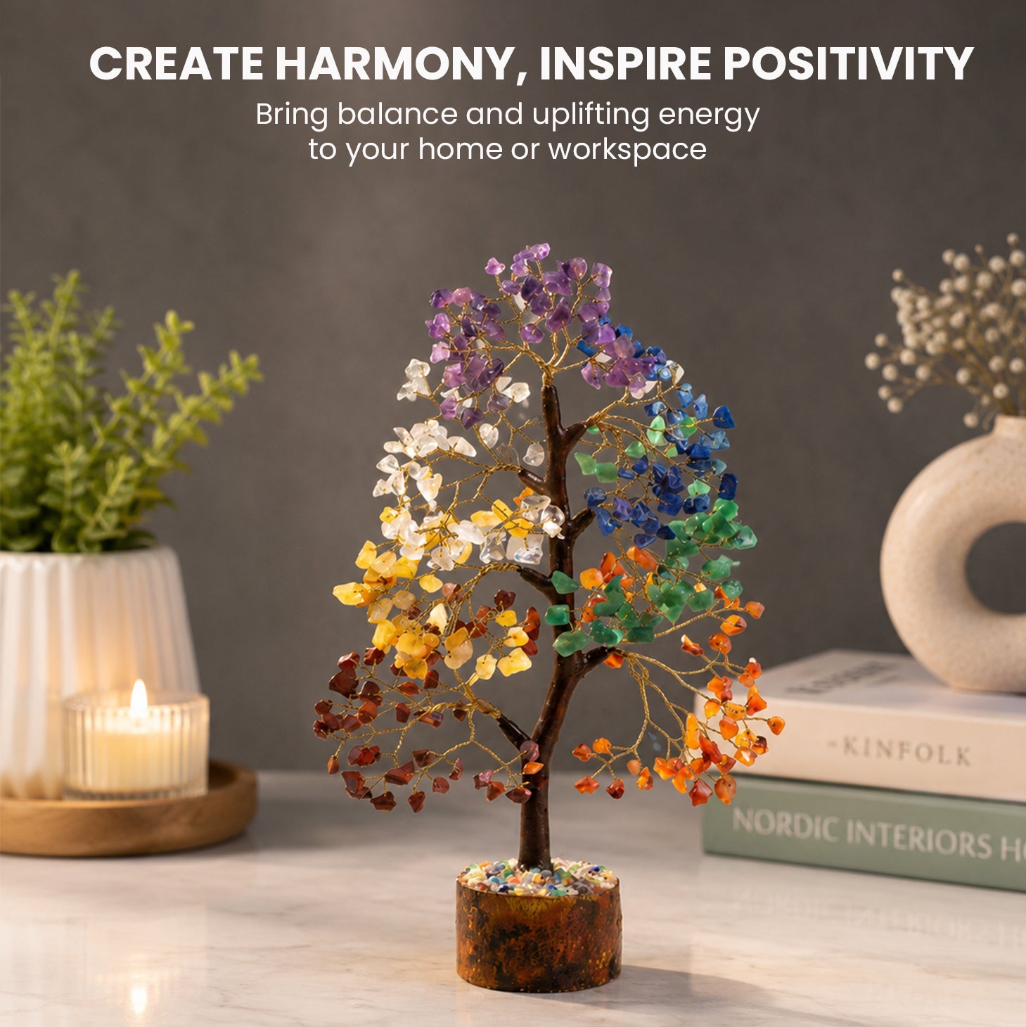 Seven Chakra Crystal Tree