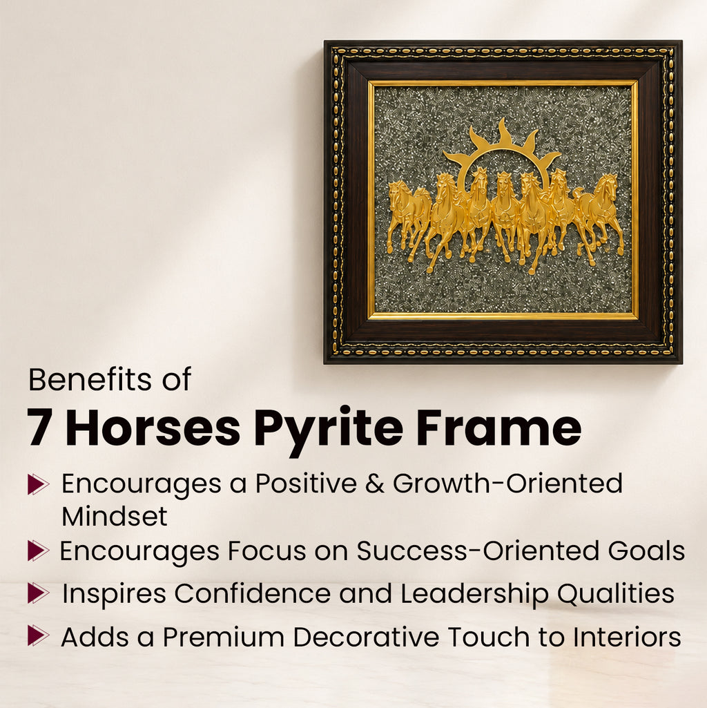 7 Horses Raw Pyrite Frame