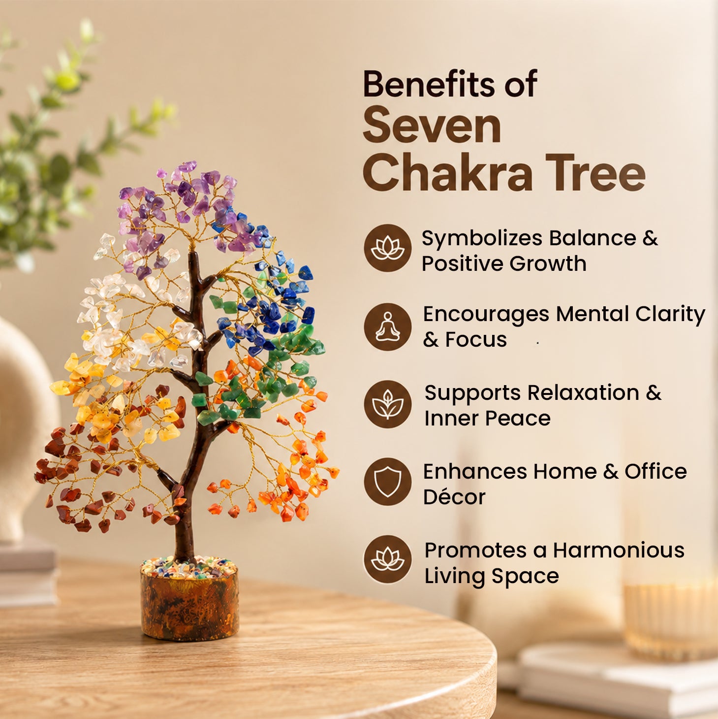 Seven Chakra Crystal Tree