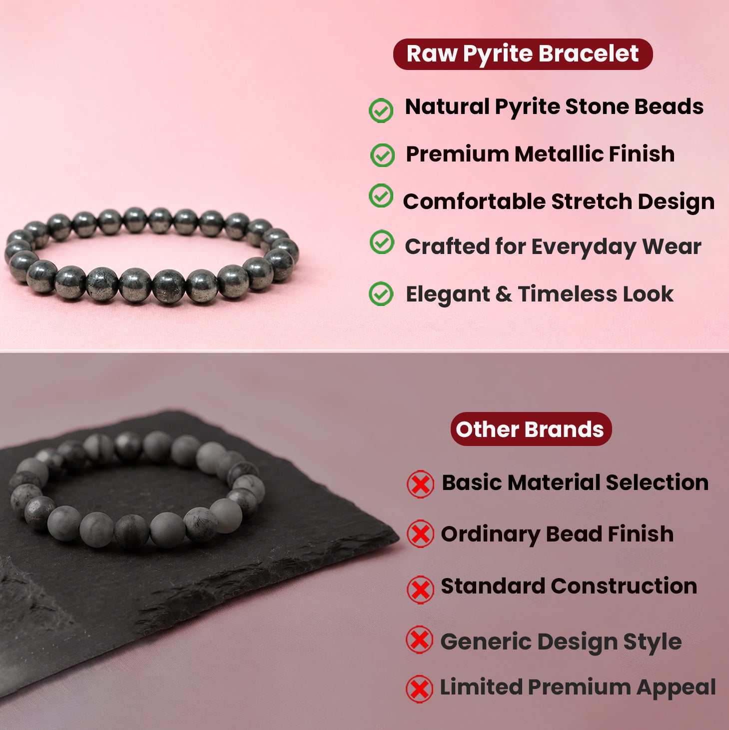 Raw Pyrite Bracelet