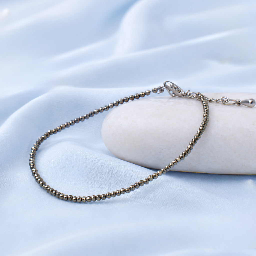 Raw Pyrite Anklet