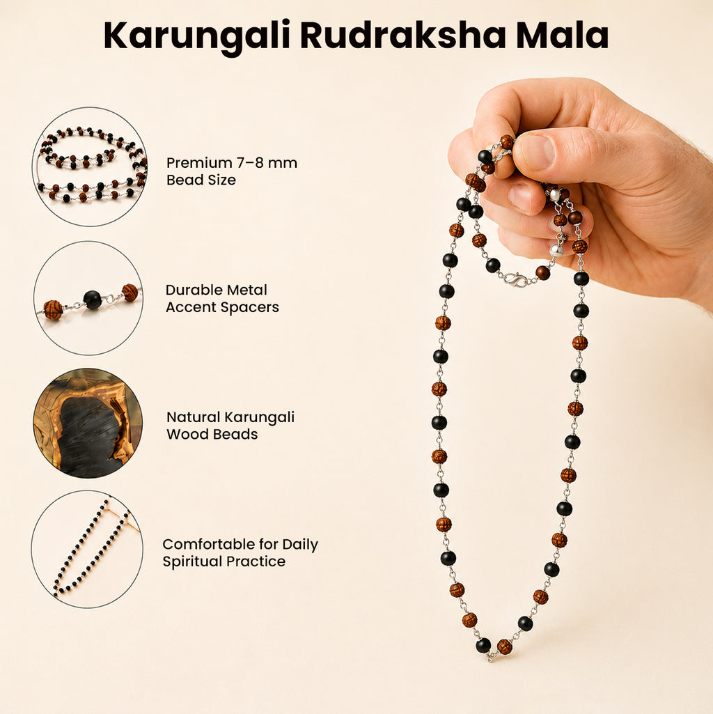 Karungali Rudraksha Mala